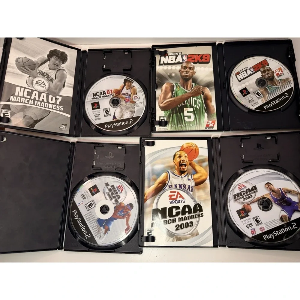 PS2 Basketball Game Lot NCAA 07 2003‎ NBA 2K9 NBA Live 2005